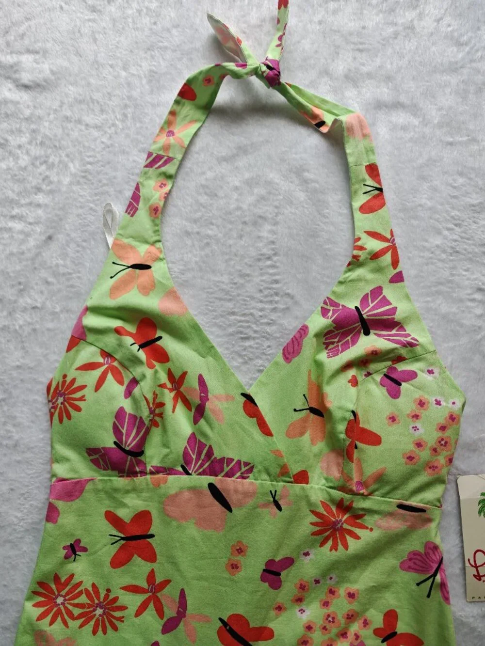 Lilly Pulitzer Candy Strapless Butterfly Floral Dress Size 6 NWT Green Pink Summ - Picture 4 of 10